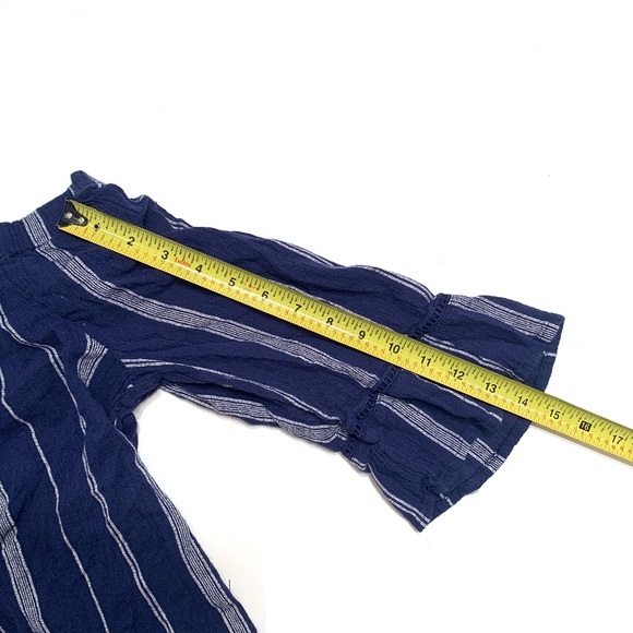 Sonoma Blue and White Peasant Blouse - Picture 6 of 6